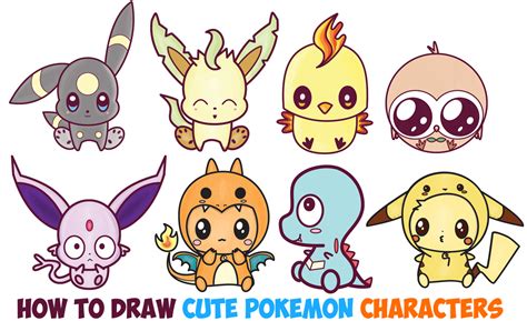 easy pokemon to draw|How to draw Pokemon characters .